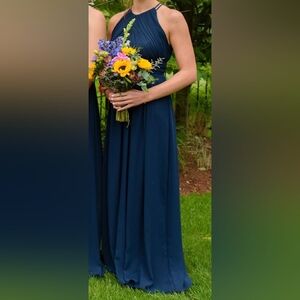 Navy blue bridesmaid / prom dress